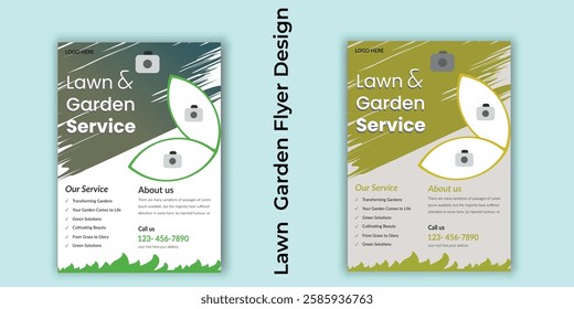 Multipurpose Lawn Care and Gardening Design Template, Perfect for Flyers, Posters, Brochures, Banners, Carousels, and Business Promotions, lawn care garden or landscaping service flyer template.