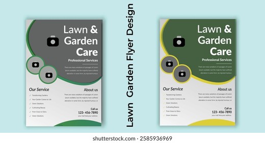 Multipurpose Lawn Care and Gardening Design Template, Perfect for Flyers, Posters, Brochures, Banners, Carousels, and Business Promotions, lawn care garden or landscaping service flyer template.