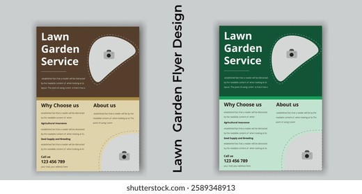 Multipurpose Lawn Care and Gardening Design Template – Perfect for Flyers, Posters, Brochures, Banners, Carousels, and Business Promotions Professional Lawn Maintenance Flyer Fully Customizable 