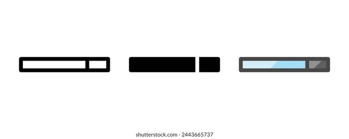 Multipurpose loading vector icon in outline, glyph, filled outline style. Three icon style variants in one pack.