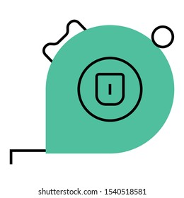 Multipurpose Measurment Tape Vector Icon Design