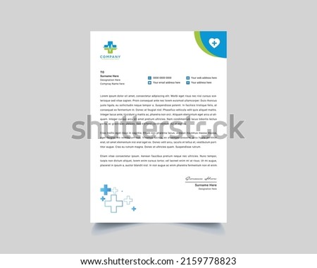 Multipurpose Medicine Letterhead Design Template. Doctor, Hospital, Pharmacy, clinic and Healthcare Print Ready Letterhead. Medical Letterhead Design. Doctor Prescriptions Pad Design. Stationery