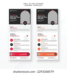 Multipurpose modern business roll up banner display exhibition standee retractable banner design template