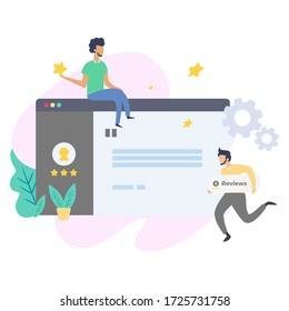 Multifunktionales, modernes Design-Konzept für die flache Illustration, geeignet für Ihre Zielseiten, Webseiten, Präsentationen, mobile Anwendungen usw.