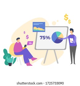 Multipurpose modern flat illustration design business concept suitable for your landing pages, website, presentation, mobile apps, etc