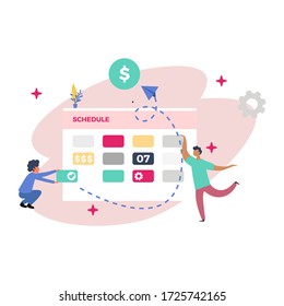 Multipurpose modern flat illustration design business concept suitable for your landing pages, website, presentation, mobile apps, etc