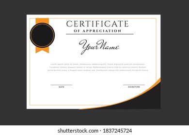 Multipurpose Modern Professional Certificate Template Design for Print. Vector illustration