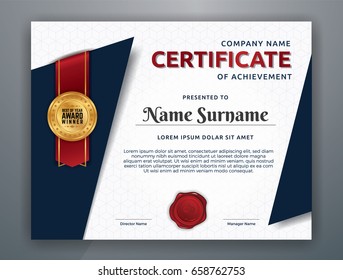 Multipurpose Modern Professional Certificate Template Design for Print. Vector illustration
