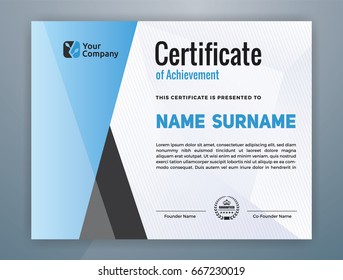 Multipurpose Modern Professional Certificate Template Design for Print. Vector illustration