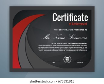 Multipurpose Modern Professional Certificate Template Design for Print. Vector illustration