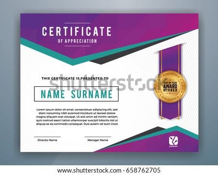 multipurpose modern professional certificate template design の