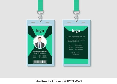 Plantilla de diseño de tarjeta de identificación vertical multipropósito de Office