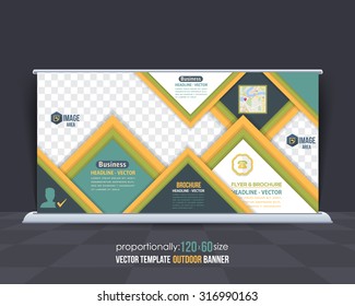 Multipurpose Outdoor Banner Design, Advertising Vector Template 