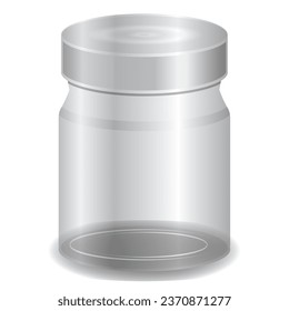 Multipurpose plastic cans for storing food, medicine, etc.
Vector illustration with editable eps format.