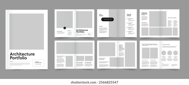 Multipurpose Portfolio, Architecture Portfolio, Interior Portfolio Design, Architect Brochure Design