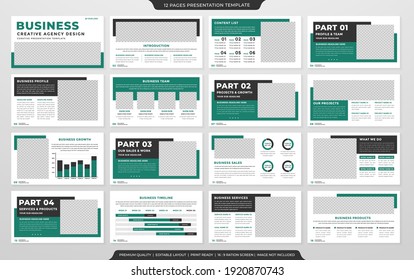 multipurpose presentation layout template design with minimalist style use for business profile and portfolio