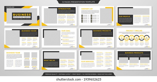 multipurpose presentation template design with clean style and modern layout use for business annual report