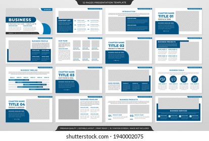 multipurpose presentation template design with clean style and modern layout use for business annual report