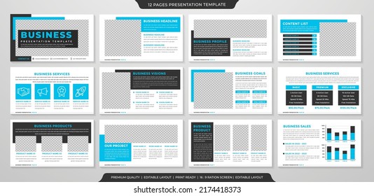 multipurpose presentation template design with clean style and modern layout use for business annual report