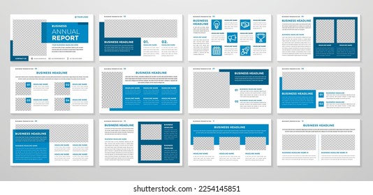 multipurpose presentation template design with clean style and modern layout use for business annual report