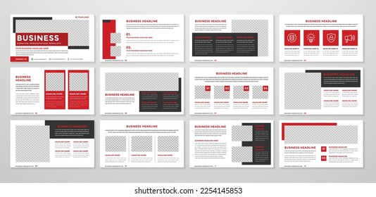 multipurpose presentation template design with clean style and modern layout use for business annual report