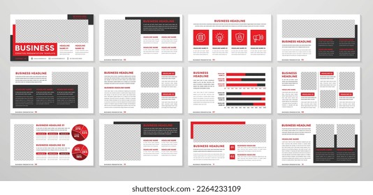 multipurpose presentation template design with clean style and modern layout use for business annual report