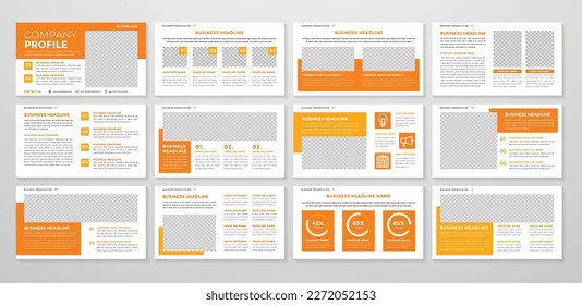 multipurpose presentation template design with clean style and modern layout use for business annual report