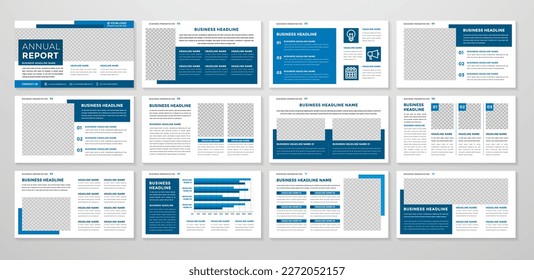 multipurpose presentation template design with clean style and modern layout use for business annual report