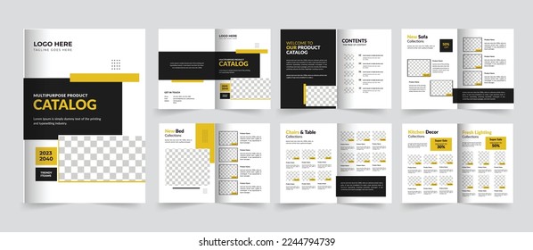 Multipurpose Product catalog design or company furniture catalog , a4 product catalog design template 