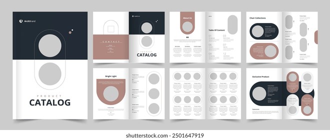 Diseño de Catálogo de Producto multipropósito, Diseño de revista, Producto minimalista Folleto