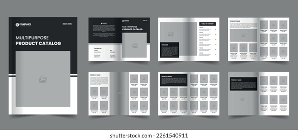 Multipurpose product catalog template design and company catalog brochure