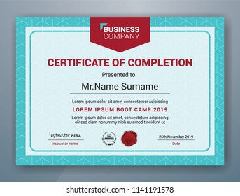 Multipurpose Professional Certificate Template Design for Print. Vector illustration