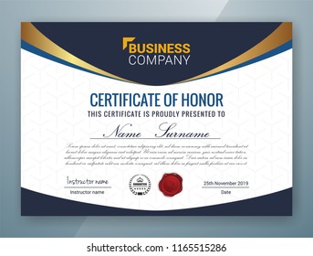 Multipurpose Professional Certificate Template Design for Print. Vector illustration