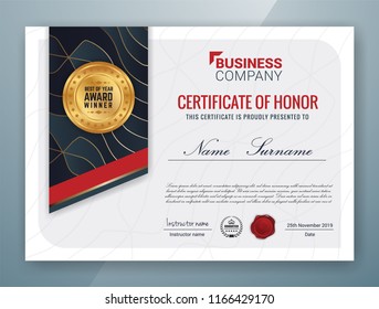 Multipurpose Professional Certificate Template Design for Print. Vector illustration