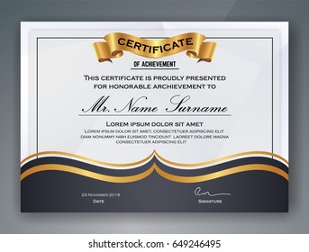 Multipurpose Professional Certificate Template Design for Print. Vector illustration