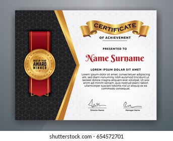 Multipurpose Professional Certificate Template Design for Print. Vector illustration 
