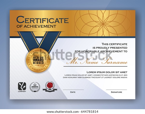 Multipurpose Professional Certificate Template Design Print Stock ...