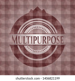 Multipurpose red seamless geometric emblem.