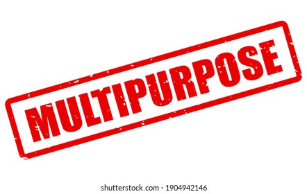 Multipurpose red vector stamp isolated on white background