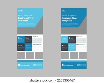 Multi-purpose Roll up Banner Template Design. Multi-purpose Banner Poster Design. Cover, Roll Up Banner, Poster, Print-ready