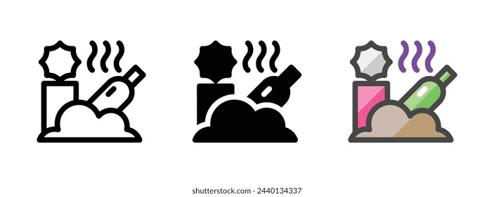 Multipurpose rubbish vector icon in outline, glyph, filled outline style. Three icon style variants in one pack.