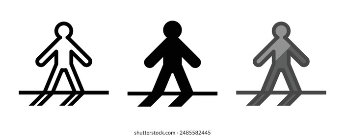 Multipurpose shadow vector icon in outline, glyph, and filled outline style on white background.