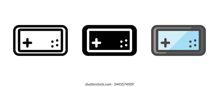 Multipurpose smartphone vector icon in outline, glyph, filled outline style. Three icon style variants in one pack.