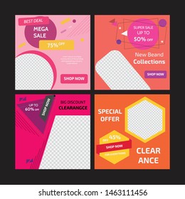 Multipurpose Social Media Banner Kit Booster, Stylish Design Vector Template