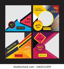 Multipurpose social media banner kit booster, Stylish design vector template