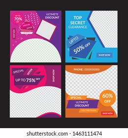 Multipurpose social media banner kit booster, Stylish design vector template