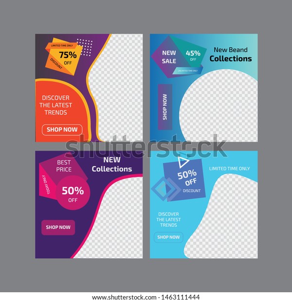 Multipurpose social media banner kit booster,\
Stylish design vector\
template