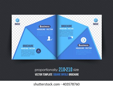 Multipurpose Square Bi-Fold Brochure. Corporate Leaflet, Cover Design