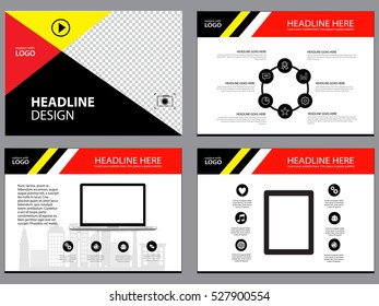 Multipurpose template for presentation slides with graphs and charts
