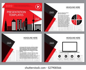 Multipurpose template for presentation slides with graphs and charts